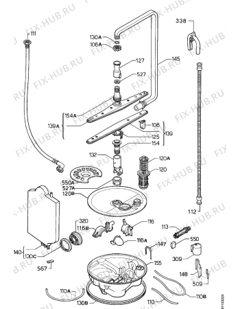 Взрыв-схема посудомоечной машины Aeg FAV3420W - Схема узла Hydraulic System 272